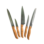 CUCHILLOS MAXI P/COCINA SET MADERA 6PZS