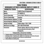 PLANTA ELÉCTRICA / GASOLINA 3.2KW 110V/220V - Imagen 4